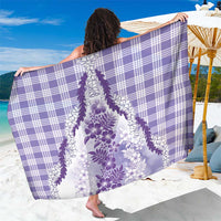 Aloha Hawaii Palaka Sarong Purple Plumeria Lei - Polynesian Pride