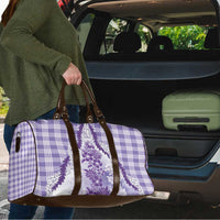 Aloha Hawaii Palaka Travel Bag Purple Plumeria Lei - Polynesian Pride