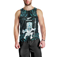 Custom New Zealand Maori Taiaha Men Tank Top Tiki Warrior Paua Shell LT05 - Polynesian Pride