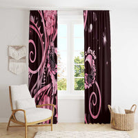 New Zealand Valentine Window Curtain Aroha Sweet Pink Piwakawaka