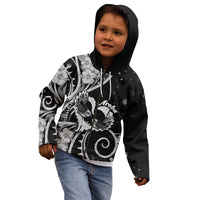 New Zealand Valentine Kid Hoodie Aroha Gray Piwakawaka