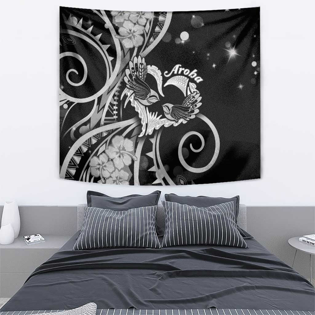New Zealand Valentine Tapestry Aroha Gray Piwakawaka LT05 - Polynesian Pride