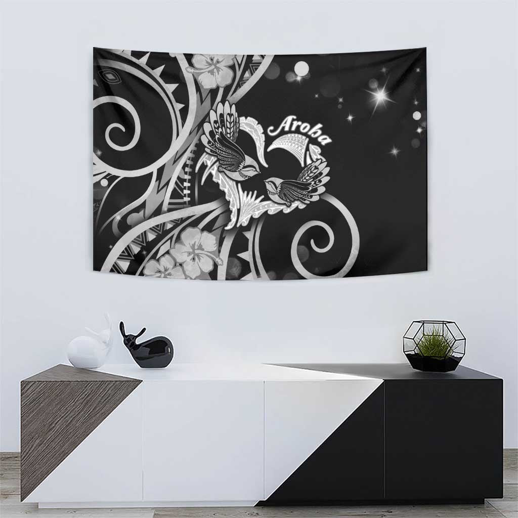 New Zealand Valentine Tapestry Aroha Gray Piwakawaka LT05 - Polynesian Pride