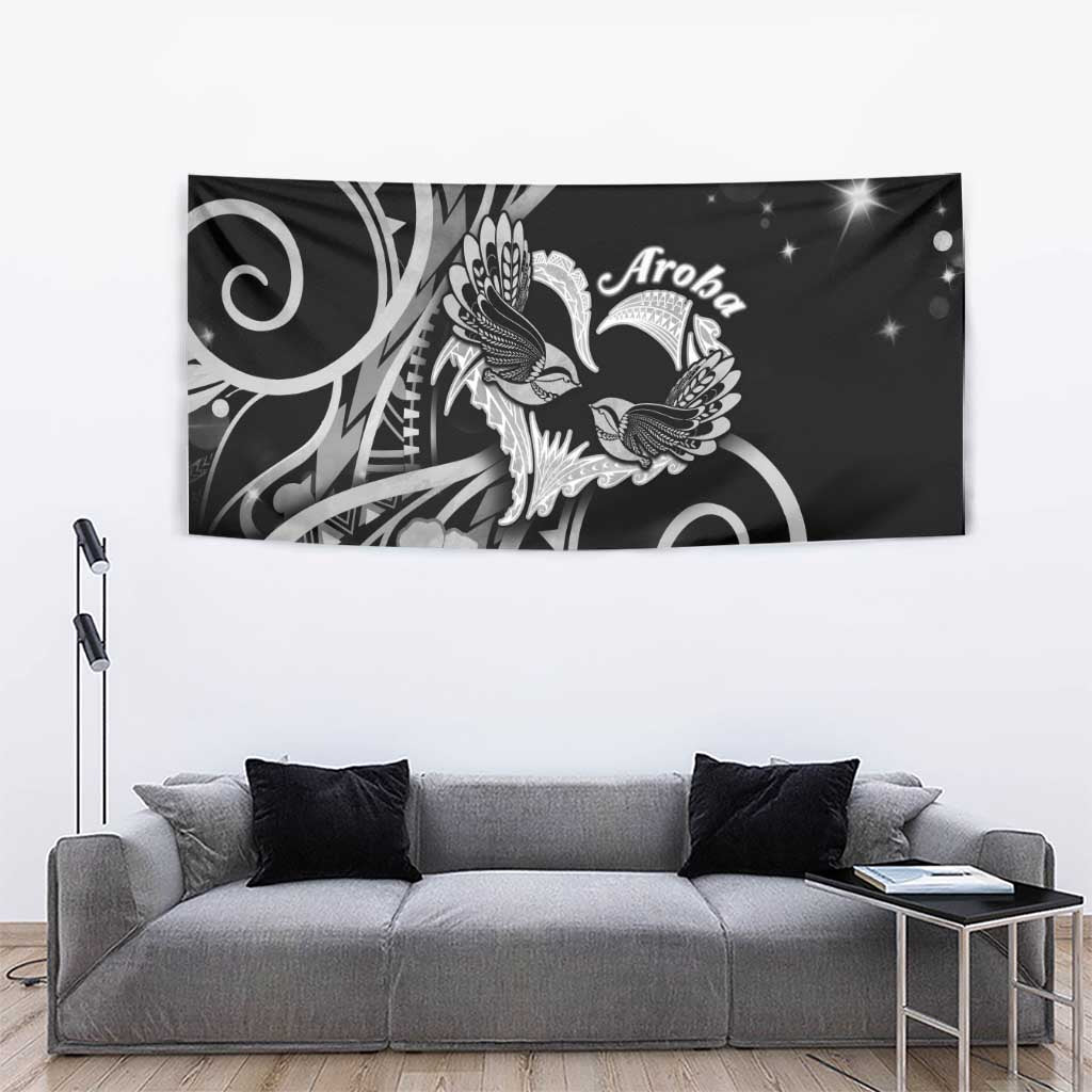 New Zealand Valentine Tapestry Aroha Gray Piwakawaka LT05 - Polynesian Pride