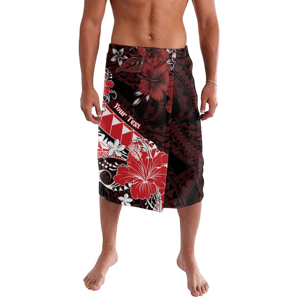 Personalised Hawaii Valentine Day Lavalava Polynesian Hibiscus Art Style Red LT05 Red - Polynesian Pride