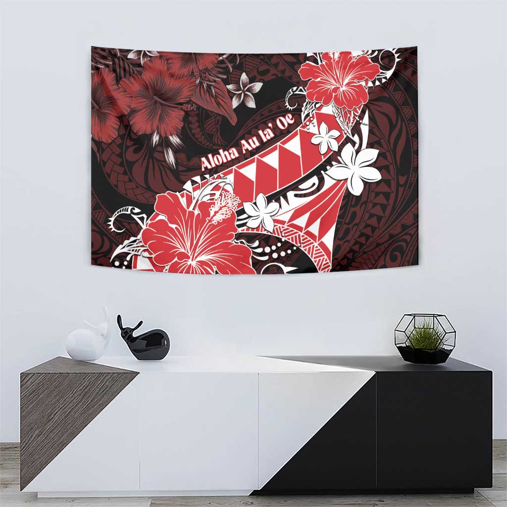 Hawaii Valentine Day Tapestry Polynesian Hibiscus Art Style Red LT05 - Polynesian Pride
