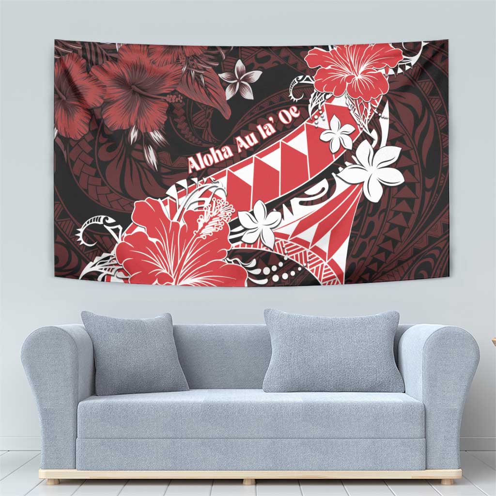 Hawaii Valentine Day Tapestry Polynesian Hibiscus Art Style Red LT05 - Polynesian Pride