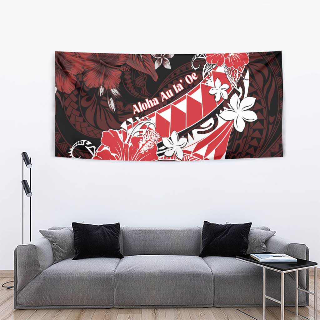 Hawaii Valentine Day Tapestry Polynesian Hibiscus Art Style Red LT05 - Polynesian Pride