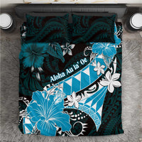Hawaii Valentine Day Bedding Set Polynesian Hibiscus Art Style Turquoise LT05 Turquoise - Polynesian Pride