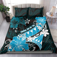 Hawaii Valentine Day Bedding Set Polynesian Hibiscus Art Style Turquoise LT05 - Polynesian Pride