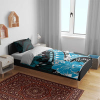 Hawaii Valentine Day Bedding Set Polynesian Hibiscus Art Style Turquoise LT05 - Polynesian Pride