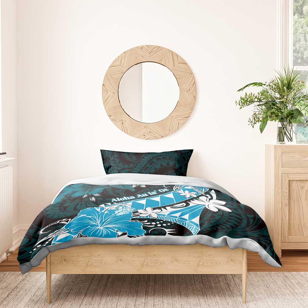 Hawaii Valentine Day Bedding Set Polynesian Hibiscus Art Style Turquoise LT05 - Polynesian Pride