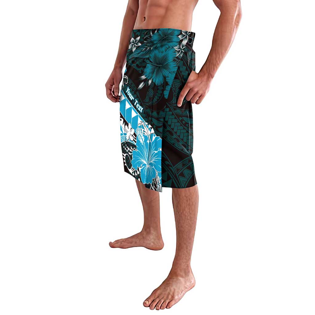 Personalised Hawaii Valentine Day Lavalava Polynesian Hibiscus Art Style Turquoise LT05 - Polynesian Pride