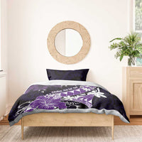 Hawaii Valentine Day Bedding Set Polynesian Hibiscus Art Style Purple LT05 - Polynesian Pride