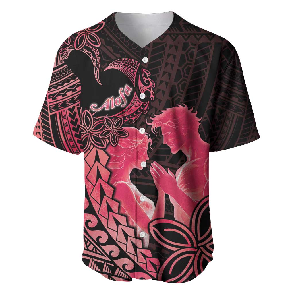 Alofa Samoa Valentine Red Baseball Jersey Love Is The Greatest Thing LT05 Red - Polynesian Pride