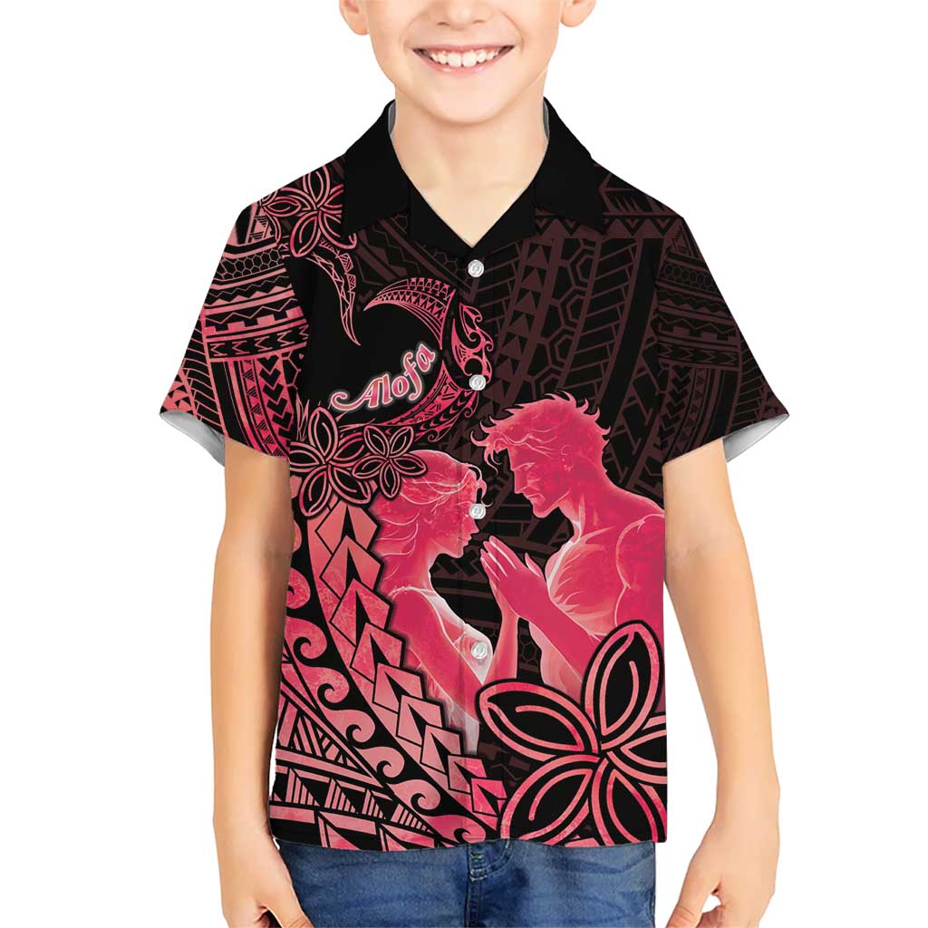Alofa Samoa Valentine Red Kid Hawaiian Shirt Love Is The Greatest Thing LT05 Kid Red - Polynesian Pride