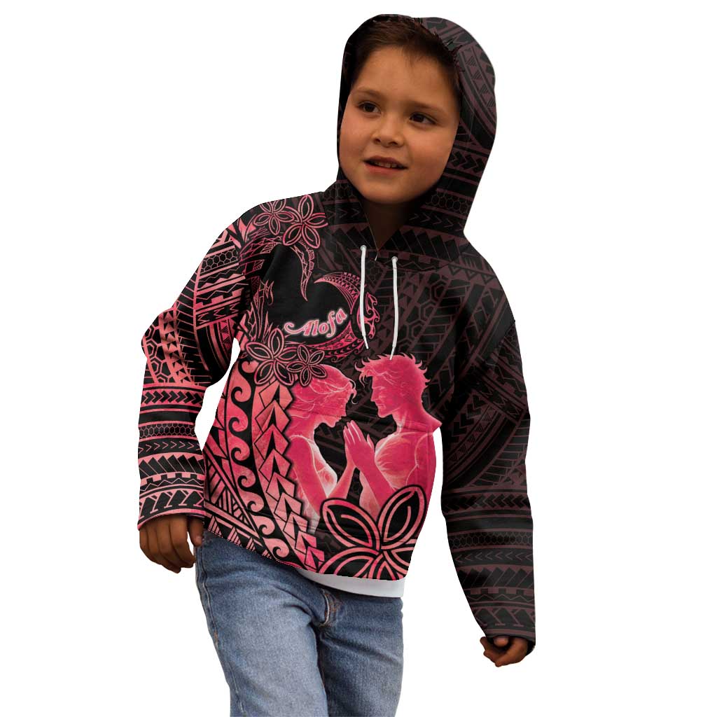 Alofa Samoa Valentine Red Kid Hoodie Love Is The Greatest Thing LT05 - Polynesian Pride