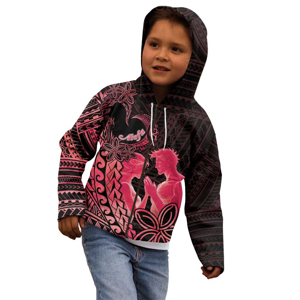 Alofa Samoa Valentine Red Kid Hoodie Love Is The Greatest Thing LT05 - Polynesian Pride