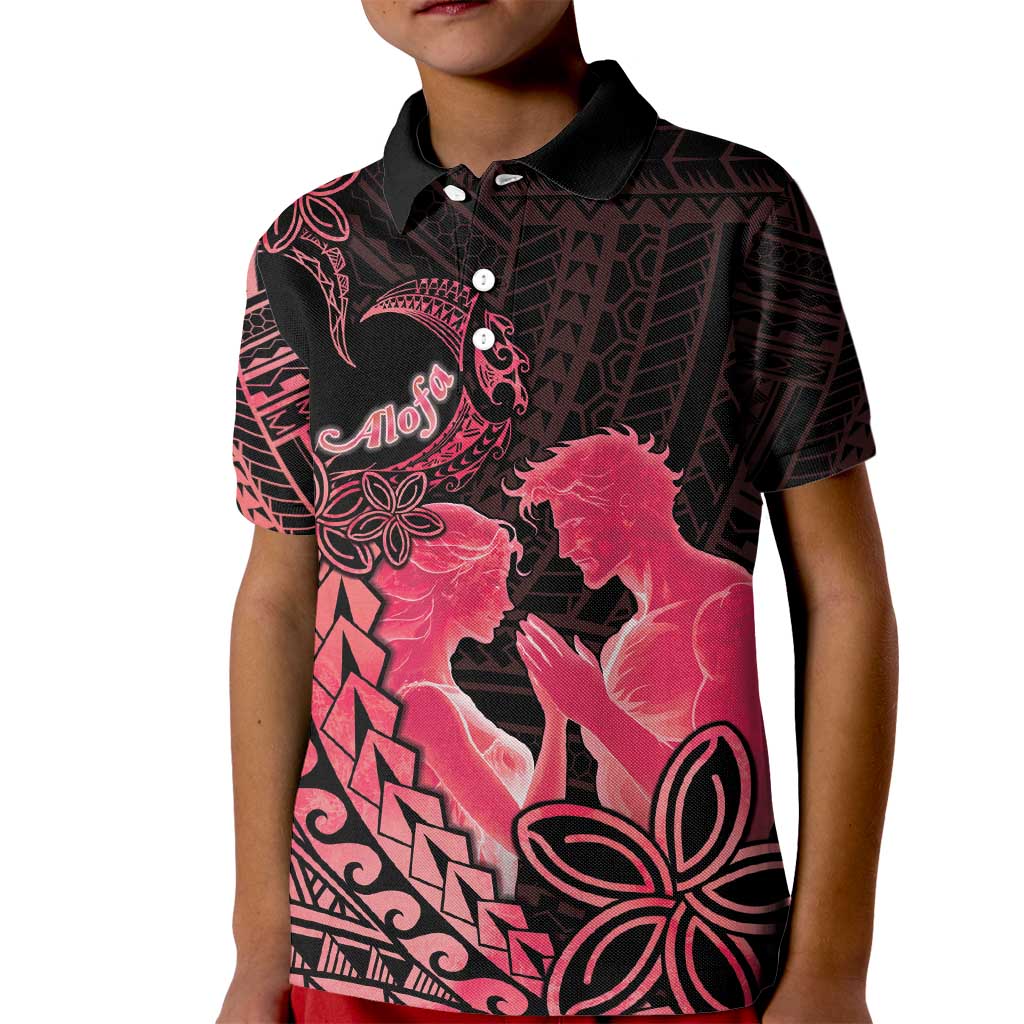 Alofa Samoa Valentine Red Kid Polo Shirt Love Is The Greatest Thing LT05 Kid Red - Polynesian Pride