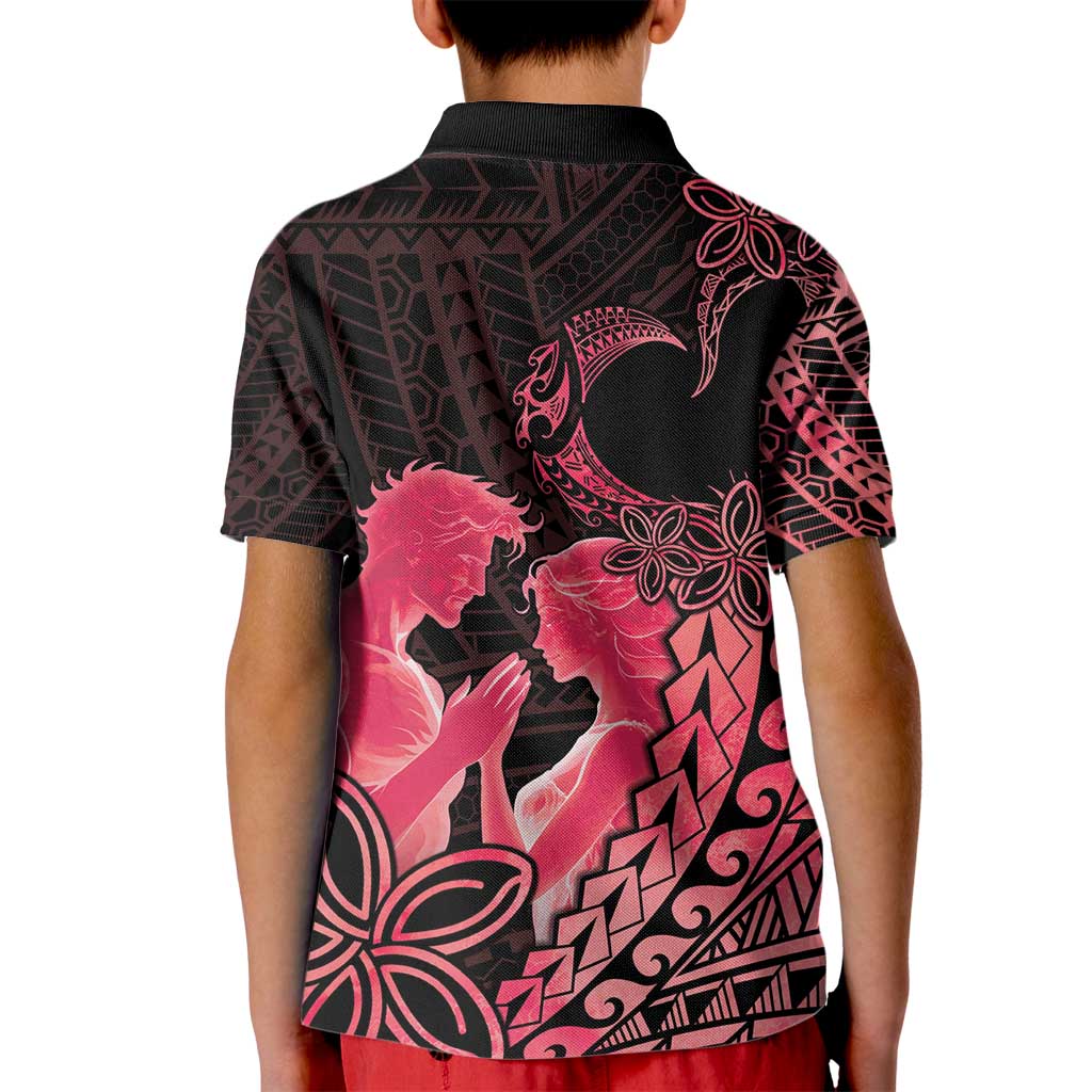 Alofa Samoa Valentine Red Kid Polo Shirt Love Is The Greatest Thing LT05 - Polynesian Pride