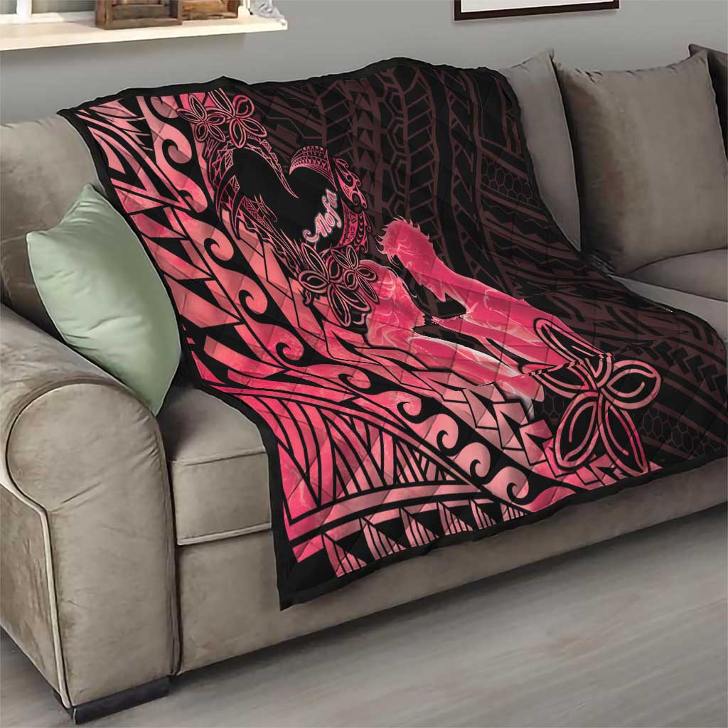 Alofa Samoa Valentine Red Quilt Love Is The Greatest Thing LT05 - Polynesian Pride