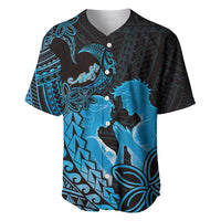 Alofa Samoa Valentine Blue Baseball Jersey Love Is The Greatest Thing LT05 Blue - Polynesian Pride