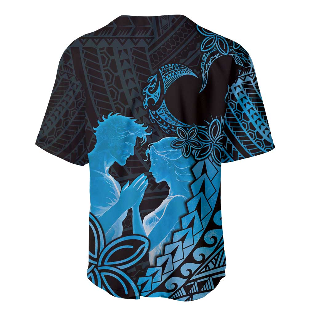 Alofa Samoa Valentine Blue Baseball Jersey Love Is The Greatest Thing LT05 - Polynesian Pride