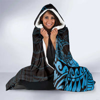 Alofa Samoa Valentine Blue Hooded Blanket Love Is The Greatest Thing LT05 - Polynesian Pride