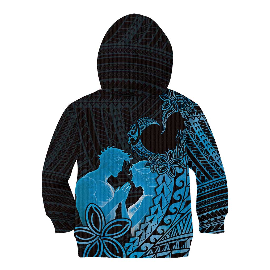 Alofa Samoa Valentine Blue Kid Hoodie Love Is The Greatest Thing LT05 - Polynesian Pride