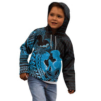 Alofa Samoa Valentine Blue Kid Hoodie Love Is The Greatest Thing LT05 - Polynesian Pride