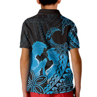 Alofa Samoa Valentine Blue Kid Polo Shirt Love Is The Greatest Thing LT05 - Polynesian Pride