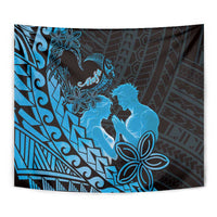 Alofa Samoa Valentine Blue Tapestry Love Is The Greatest Thing LT05 - Polynesian Pride