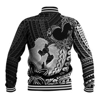 Alofa Samoa Valentine Black Baseball Jacket Love Is The Greatest Thing LT05 - Polynesian Pride