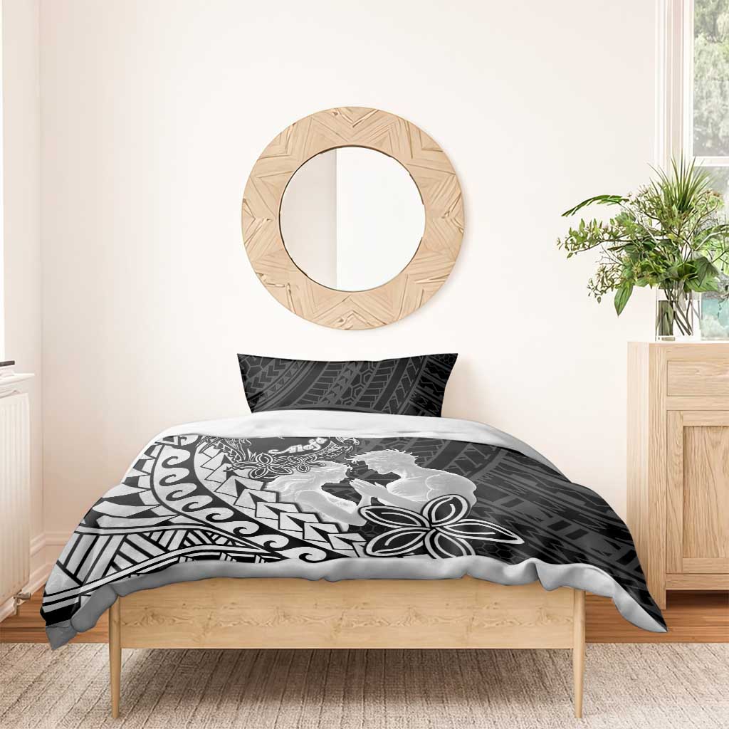 Alofa Samoa Valentine Black Bedding Set Love Is The Greatest Thing