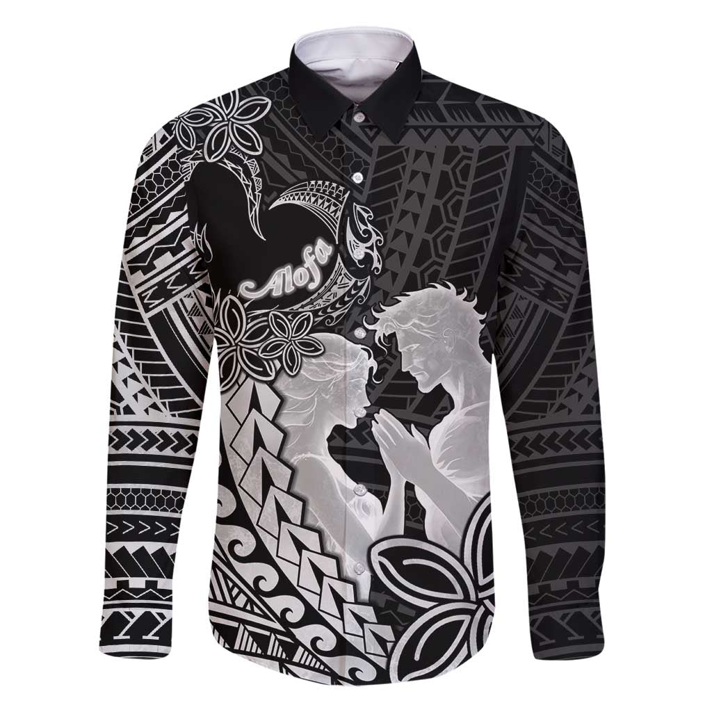 Alofa Samoa Valentine Black Family Matching Off Shoulder Short Dress and Hawaiian Shirt Love Is The Greatest Thing