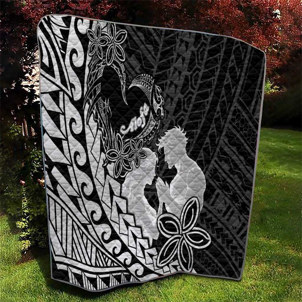 Alofa Samoa Valentine Black Quilt Love Is The Greatest Thing LT05 - Polynesian Pride