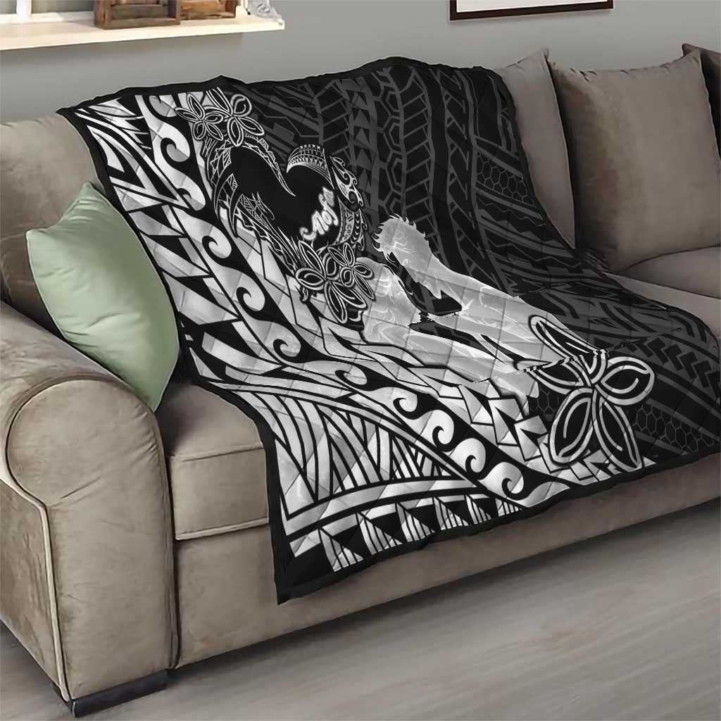Alofa Samoa Valentine Black Quilt Love Is The Greatest Thing LT05 - Polynesian Pride