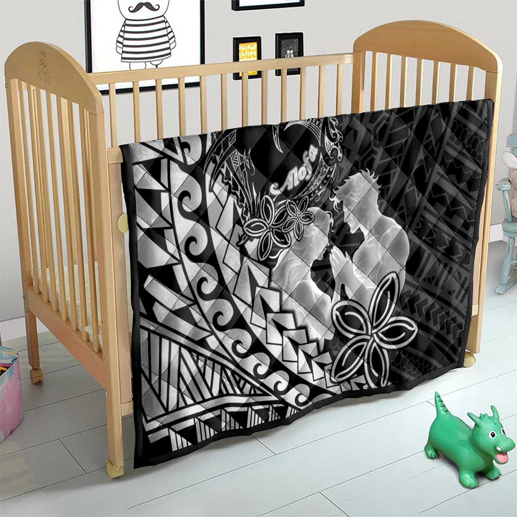 Alofa Samoa Valentine Black Quilt Love Is The Greatest Thing LT05 - Polynesian Pride