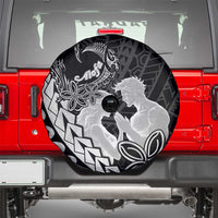 Alofa Samoa Valentine Black Spare Tire Cover Love Is The Greatest Thing LT05 - Polynesian Pride