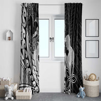Alofa Samoa Valentine Black Window Curtain Love Is The Greatest Thing