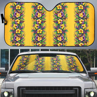 Aloha Hawaii Mardi Gras Auto Sun Shade Gold Style