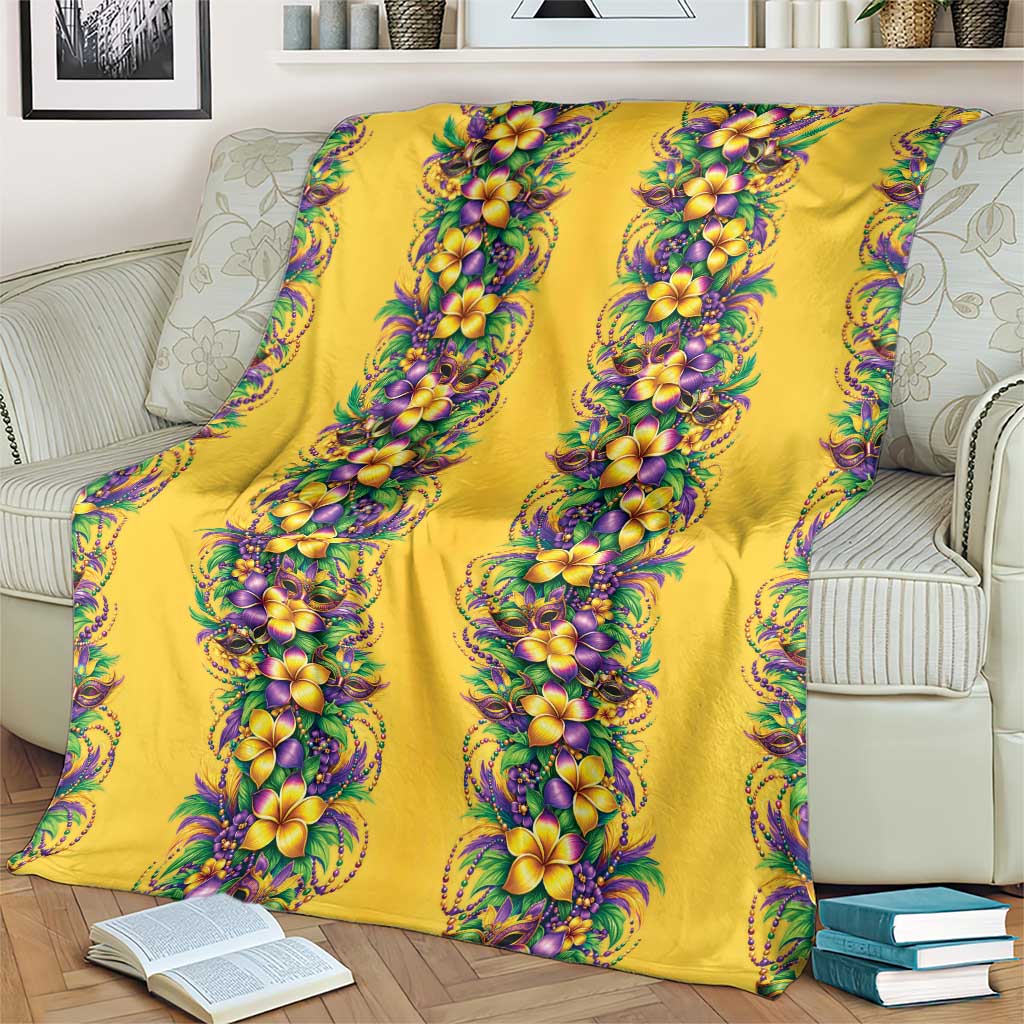Aloha Hawaii Mardi Gras Blanket Gold Style