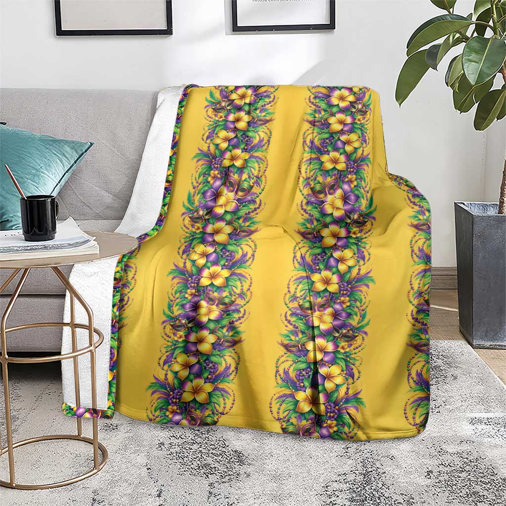 Aloha Hawaii Mardi Gras Blanket Gold Style