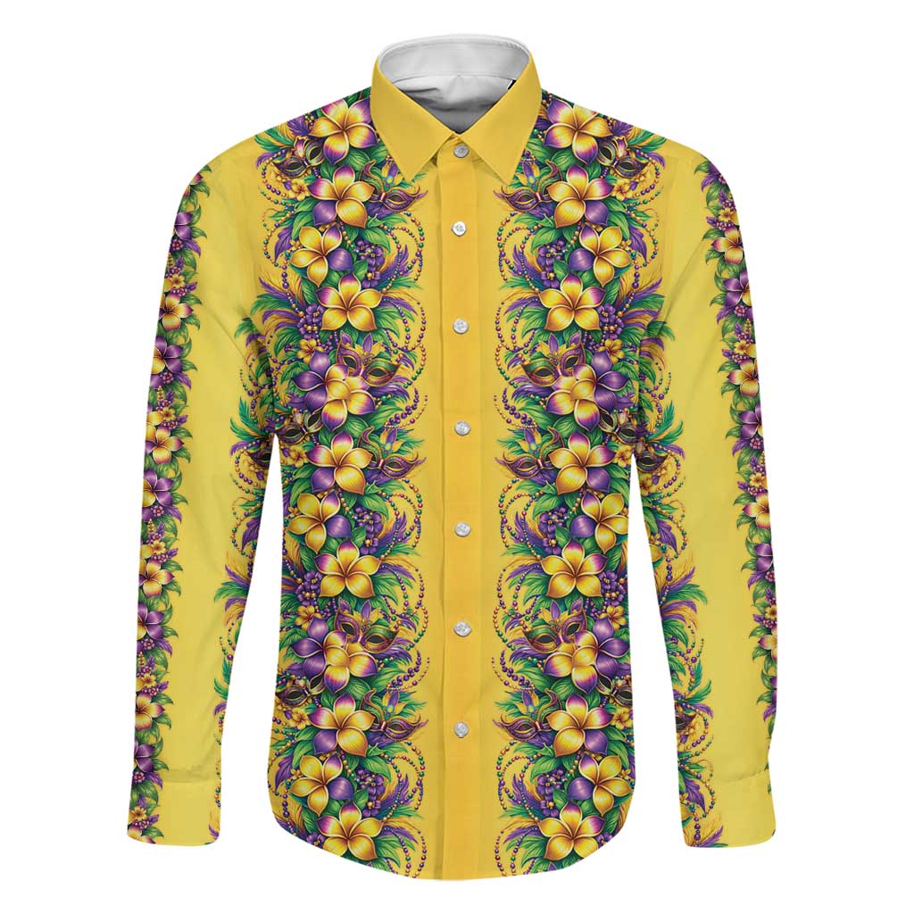 Aloha Hawaii Mardi Gras Family Matching Short Sleeve Bodycon Dress and Hawaiian Shirt Gold Style