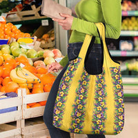 Aloha Hawaii Mardi Gras Grocery Bag Gold Style