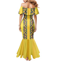 Aloha Hawaii Mardi Gras Mermaid Dress Gold Style