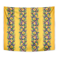 Aloha Hawaii Mardi Gras Tapestry Gold Style