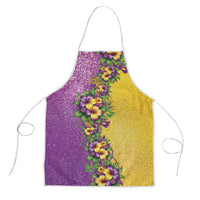 Hawaii Mardi Gras Apron Plumeria Lei Beads Glitter Style