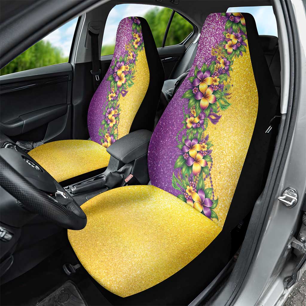 Hawaii Mardi Gras Car Seat Cover Plumeria Lei Beads Glitter Style LT05 - Polynesian Pride