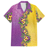 Hawaii Mardi Gras Hawaiian Shirt Plumeria Lei Beads Glitter Style LT05 Colorful - Polynesian Pride